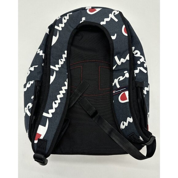 Champion Backpack Bookbag One Size Navy Blue Logo Theme - Picture 6 of 8